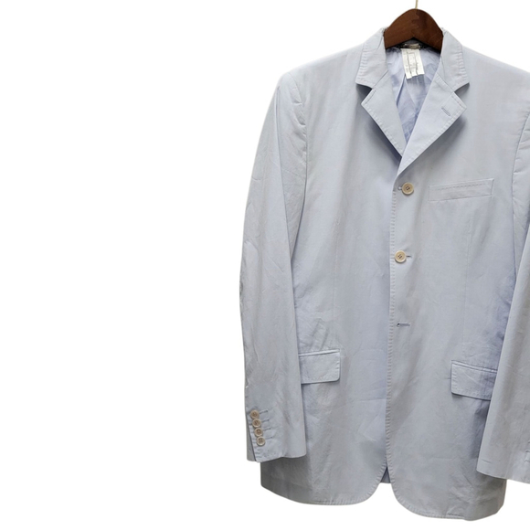 Dolce & Gabbana Powder Blue 3-Button Side Vent Men's Blazer Side Size 48R (38US) - Picture 3 of 16